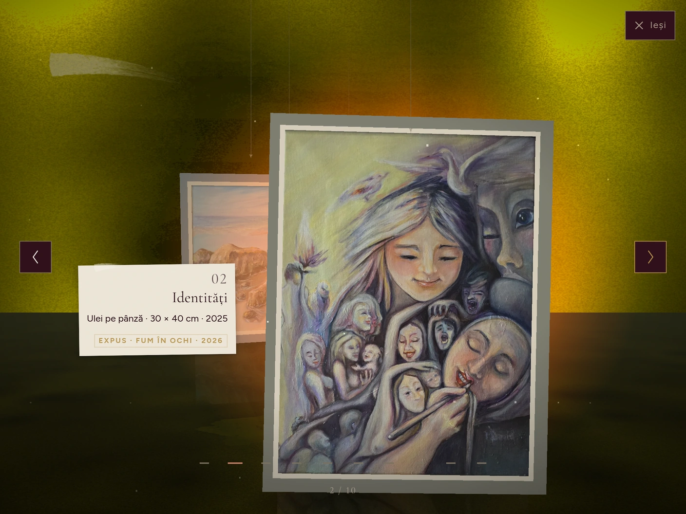 Galeria 3D cu tabloul «Identități» și eticheta lui