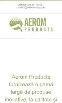 Aerom Products pe WordPress, 4.5s — text vizibil, fără imagini